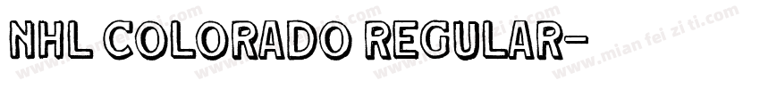 NHL Colorado Regular字体转换